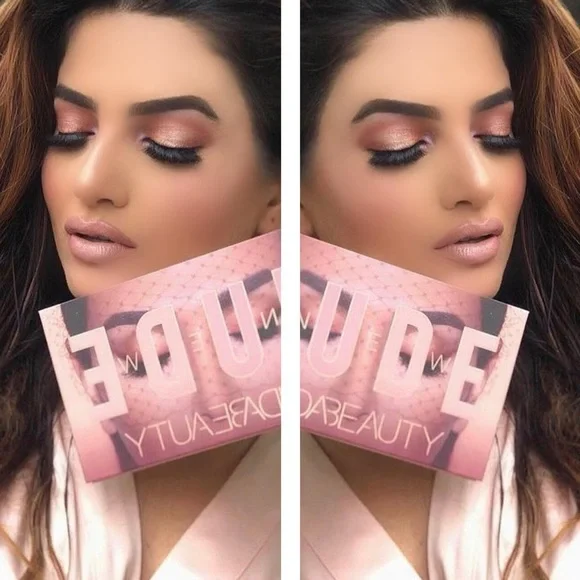 HUDA BEAUTY Nude Eyeshadow Palette with Pink and Gold Shades - Picture 7 of 14